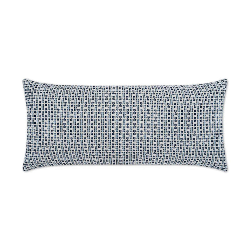 Outdoor Kittery Lumbar Pillow - Blue Outdoor Pillows LOOMLAN By D.V. Kap