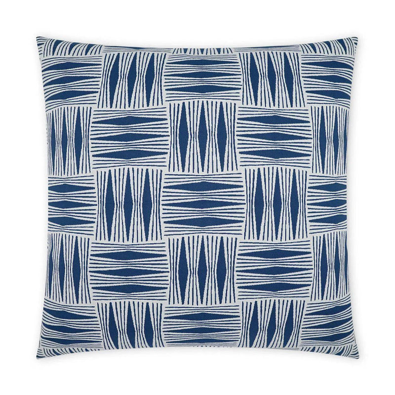 Outdoor Kizomba Pillow - Blue Outdoor Pillows LOOMLAN By D.V. Kap