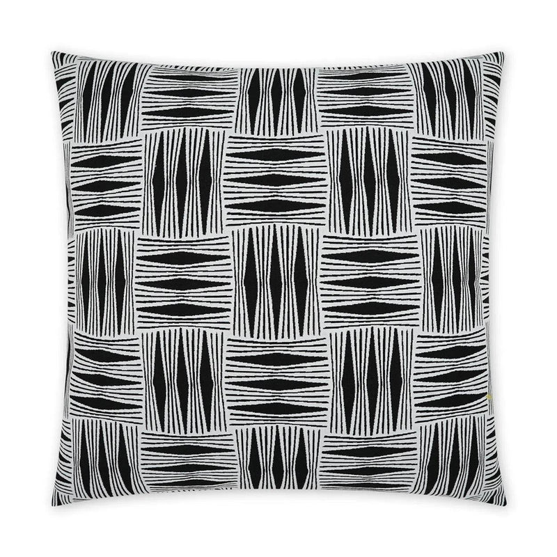 Outdoor Kizomba Pillow - Ebony Outdoor Pillows LOOMLAN By D.V. Kap