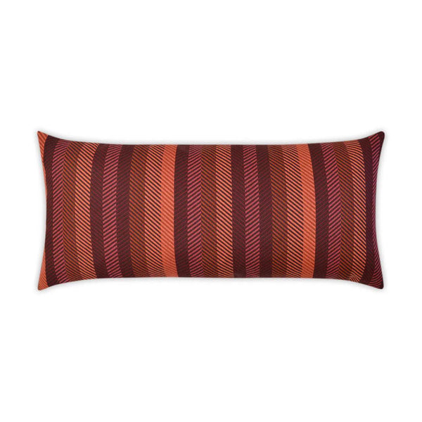 Outdoor Lattitude Lumbar Pillow - Merlot Outdoor Pillows LOOMLAN By D.V. Kap