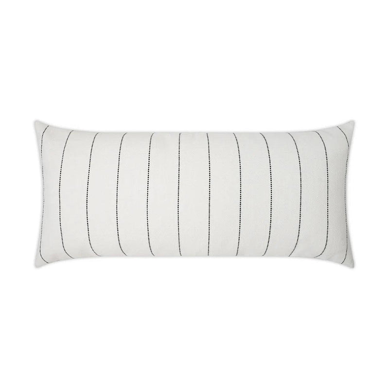 Outdoor Malibu Lumbar Pillow - White Outdoor Pillows LOOMLAN By D.V. Kap