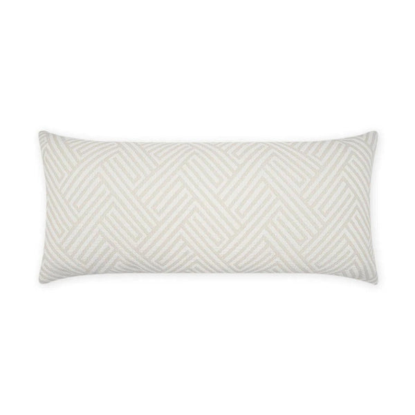 Outdoor Mandros Lumbar Pillow - Ivory Outdoor Pillows LOOMLAN By D.V. Kap