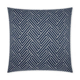 Outdoor Mandros Pillow - Navy Outdoor Pillows LOOMLAN By D.V. Kap