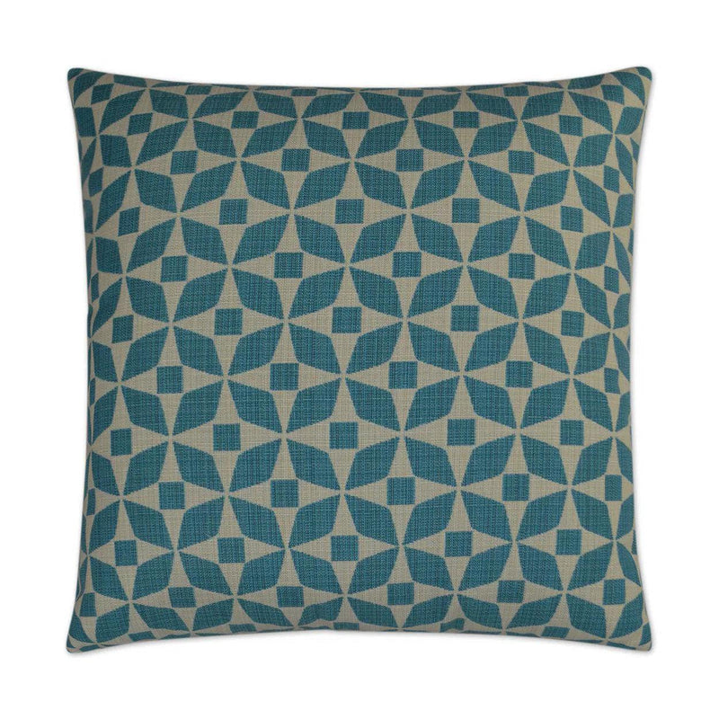 Outdoor Marquee Pillow - Turquoise Outdoor Pillows LOOMLAN By D.V. Kap