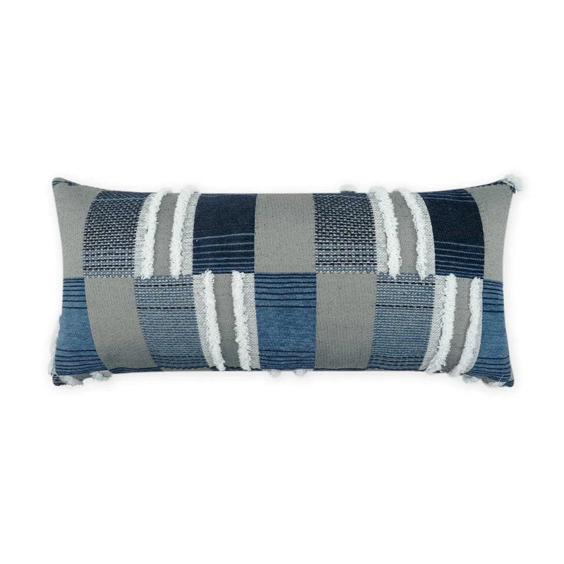 Outdoor Mickey Lumbar Pillow - Indigo Outdoor Pillows LOOMLAN By D.V. Kap