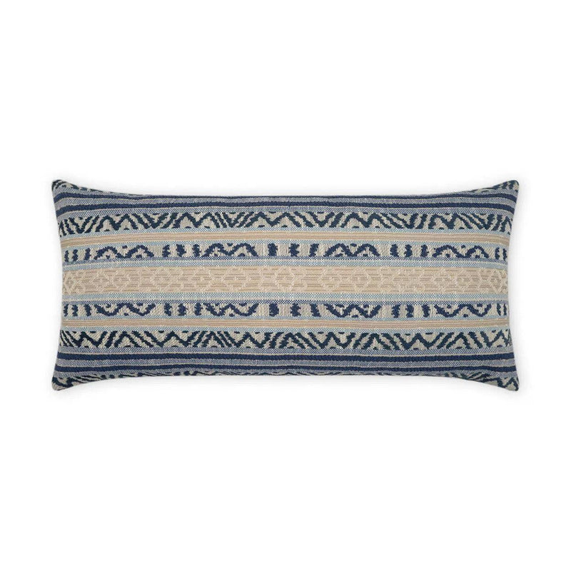 Outdoor Motiva Lumbar Pillow - Azure Outdoor Pillows LOOMLAN By D.V. Kap