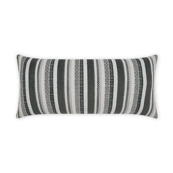 Outdoor Oriana Lumbar Pillow - Grey Outdoor Pillows LOOMLAN By D.V. Kap