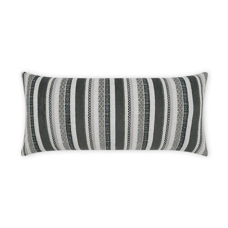 Outdoor Oriana Lumbar Pillow - Grey Outdoor Pillows LOOMLAN By D.V. Kap