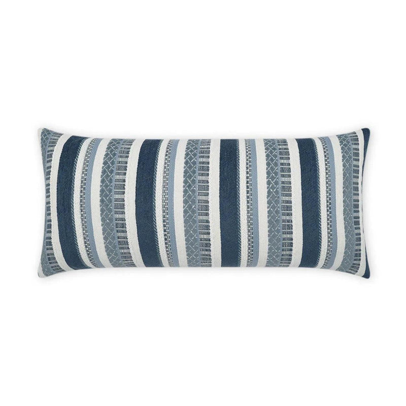 Outdoor Oriana Lumbar Pillow - Indigo Outdoor Pillows LOOMLAN By D.V. Kap