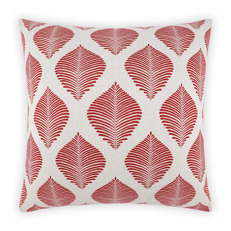 Outdoor Palmero Pillow - Red Outdoor Pillows LOOMLAN By D.V. Kap