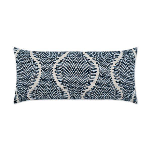 Outdoor Palmyra Lumbar Pillow - Navy Outdoor Pillows LOOMLAN By D.V. Kap