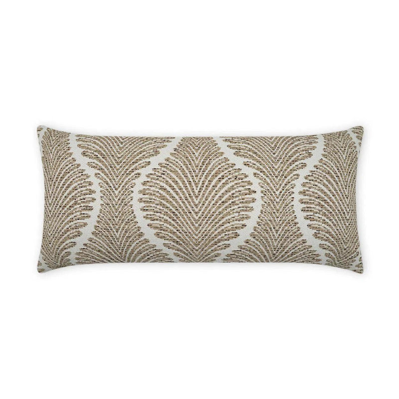 Outdoor Palmyra Lumbar Pillow - Taupe Outdoor Pillows LOOMLAN By D.V. Kap