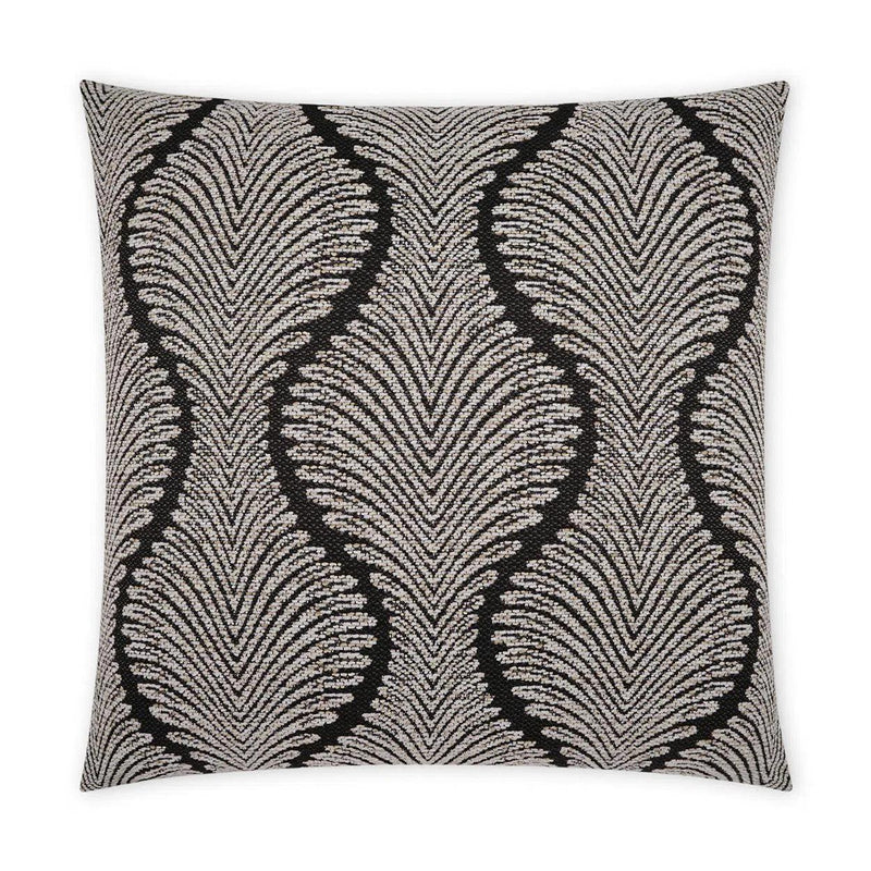 Outdoor Palmyra Pillow - Black Outdoor Pillows LOOMLAN By D.V. Kap