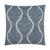 Outdoor Palmyra Pillow - Navy Outdoor Pillows LOOMLAN By D.V. Kap