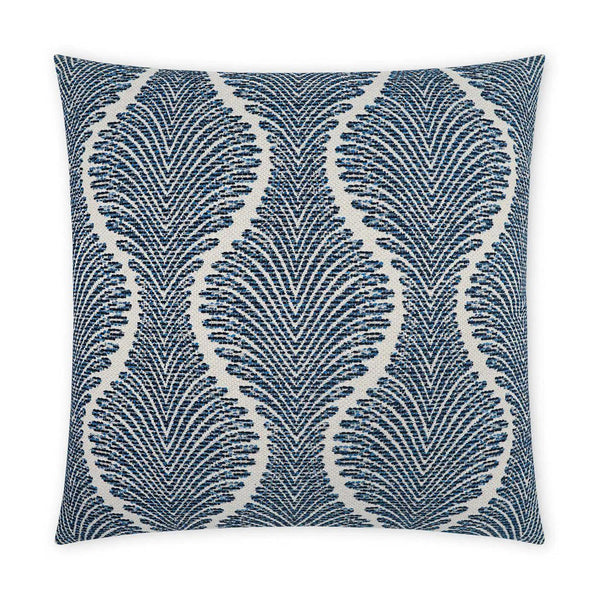 Outdoor Palmyra Pillow - Navy Outdoor Pillows LOOMLAN By D.V. Kap