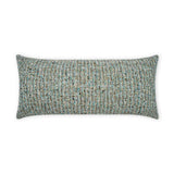 Outdoor Particle Lumbar Pillow - Blue Outdoor Pillows LOOMLAN By D.V. Kap