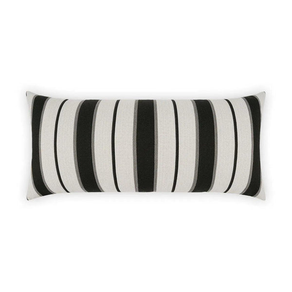 Outdoor Paruani Lumbar Pillow - Ebony Outdoor Pillows LOOMLAN By D.V. Kap