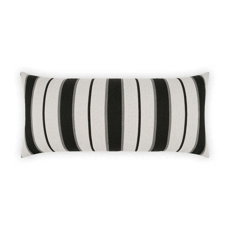 Outdoor Paruani Lumbar Pillow - Ebony Outdoor Pillows LOOMLAN By D.V. Kap