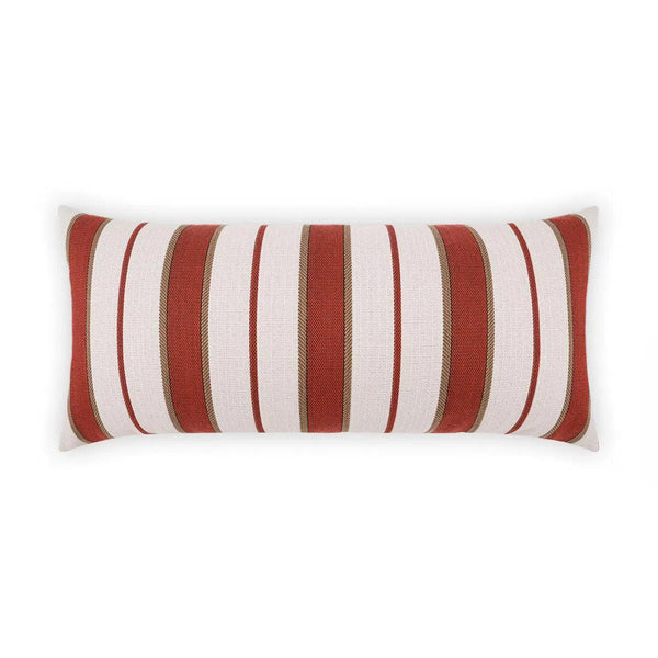 Outdoor Paruani Lumbar Pillow - Red Outdoor Pillows LOOMLAN By D.V. Kap