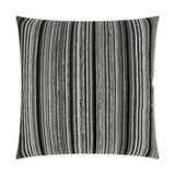 Outdoor Peerless Stripe Pillow - Black Outdoor Pillows LOOMLAN By D.V. Kap