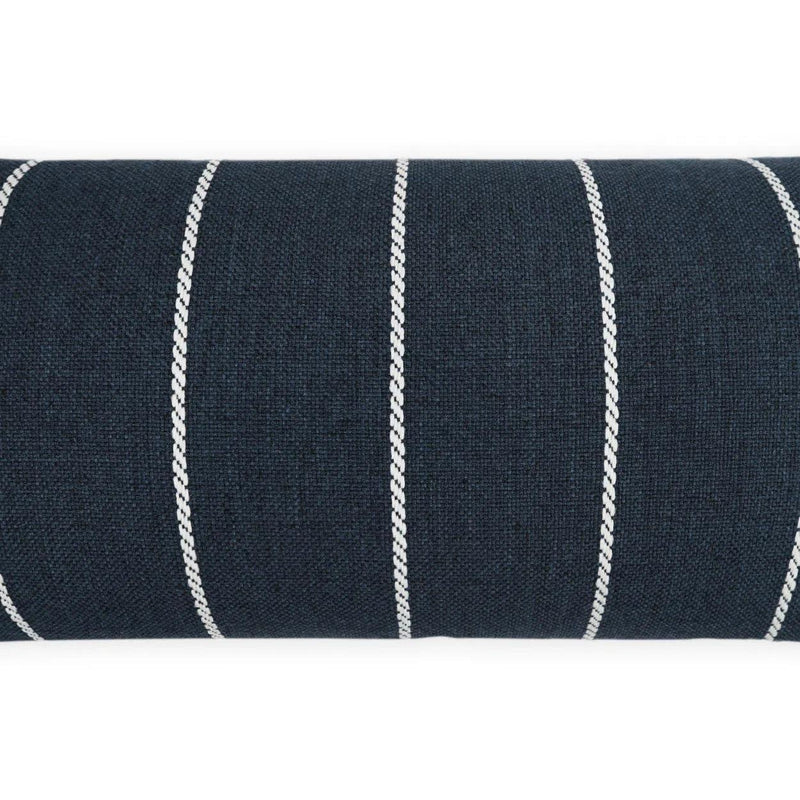 Outdoor Pencil Lumbar Pillow - Indigo Outdoor Pillows LOOMLAN By D.V. Kap