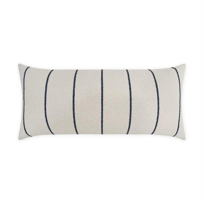 Outdoor Pencil Lumbar Pillow - Navy Outdoor Pillows LOOMLAN By D.V. Kap