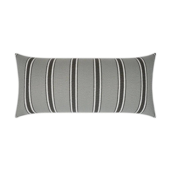 Outdoor Peyton Lumbar Pillow - Grey Outdoor Pillows LOOMLAN By D.V. Kap