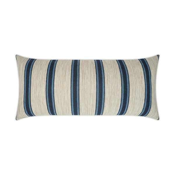 Outdoor Peyton Lumbar Pillow - Navy Outdoor Pillows LOOMLAN By D.V. Kap