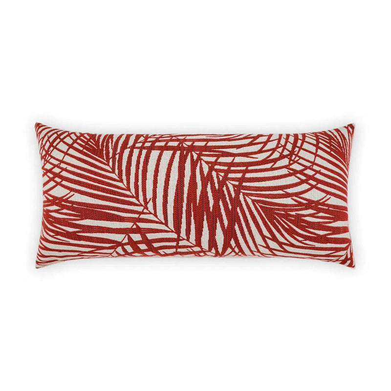 Outdoor Prudy Lumbar Pillow - Red Outdoor Pillows LOOMLAN By D.V. Kap