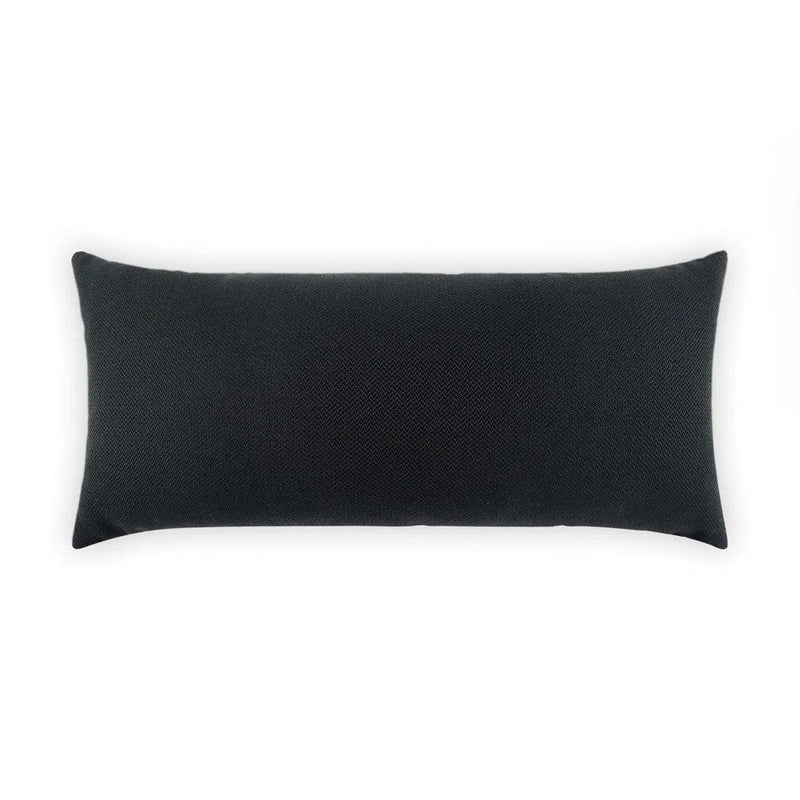 Outdoor Pyke Lumbar Pillow - Ebony Outdoor Pillows LOOMLAN By D.V. Kap