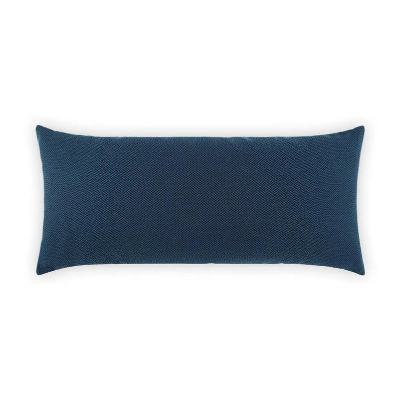 Outdoor Pyke Lumbar Pillow - Navy Outdoor Pillows LOOMLAN By D.V. Kap