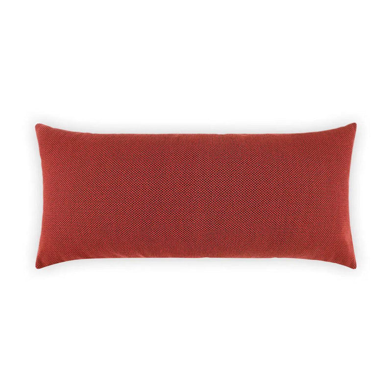 Outdoor Pyke Lumbar Pillow - Red Outdoor Pillows LOOMLAN By D.V. Kap