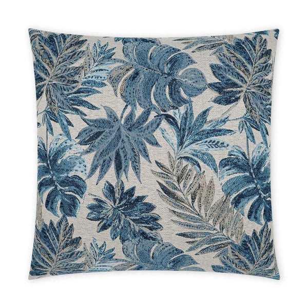 Outdoor Rain Forest Pillow - Blue Outdoor Pillows LOOMLAN By D.V. Kap