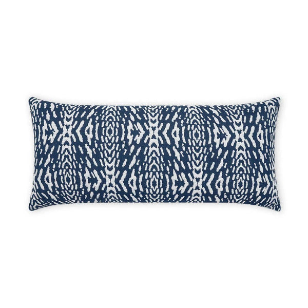 Outdoor Riff Lumbar Pillow - Blue Outdoor Pillows LOOMLAN By D.V. Kap