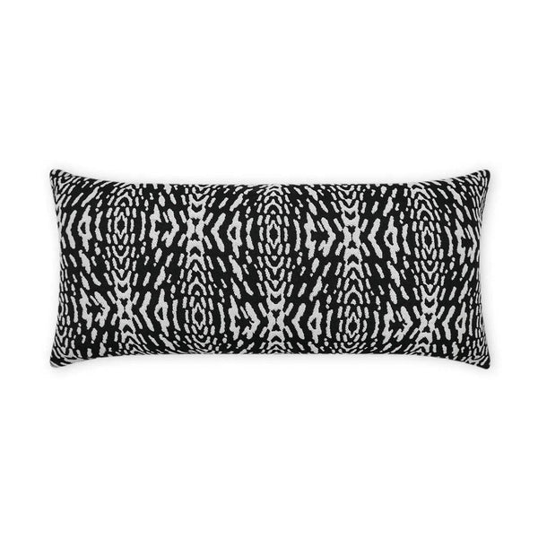 Outdoor Riff Lumbar Pillow - Ebony Outdoor Pillows LOOMLAN By D.V. Kap