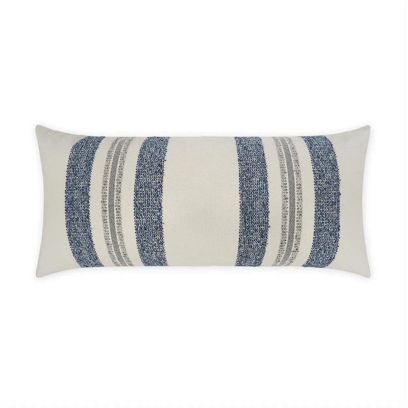 Outdoor Rumrunner Lumbar Pillow - Blue Outdoor Pillows LOOMLAN By D.V. Kap