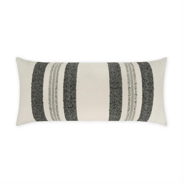 Outdoor Rumrunner Lumbar Pillow - Charcoal Outdoor Pillows LOOMLAN By D.V. Kap