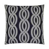 Outdoor Sea Shore Pillow - Navy Outdoor Pillows LOOMLAN By D.V. Kap