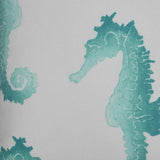 Outdoor Seahorse Pillow - Turquoise Outdoor Pillows LOOMLAN By D.V. Kap