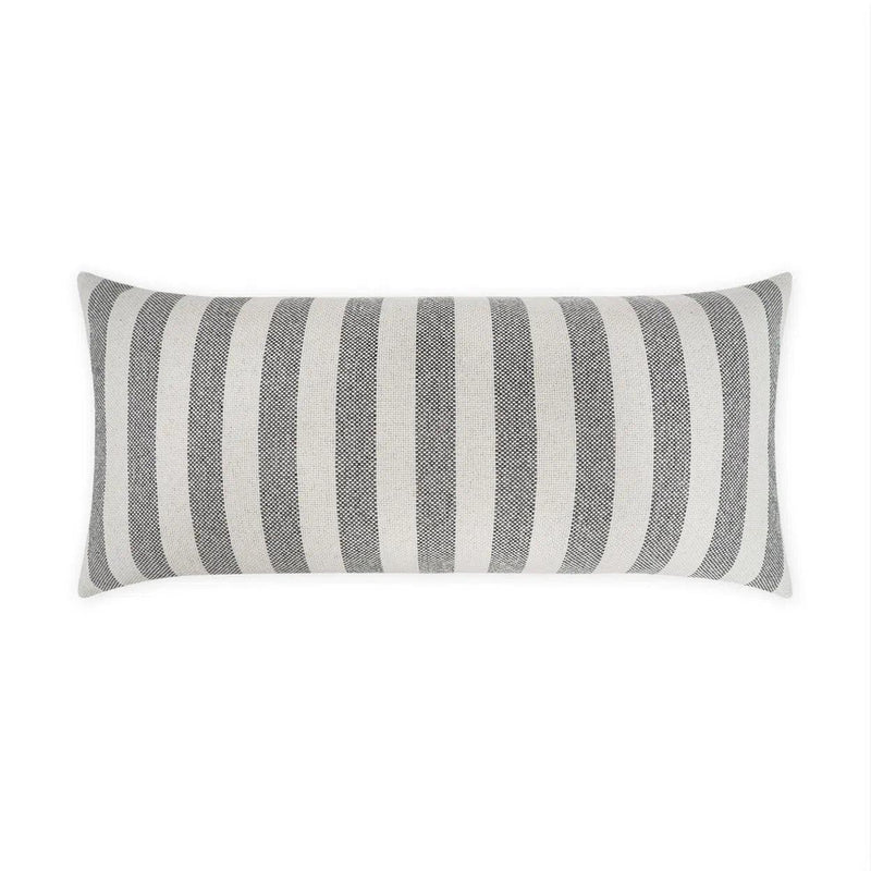 Outdoor Seaport Lumbar Pillow - Grey Outdoor Pillows LOOMLAN By D.V. Kap