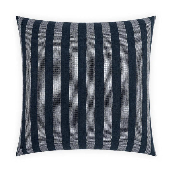 Outdoor Seaport Pillow - Navy Outdoor Pillows LOOMLAN By D.V. Kap