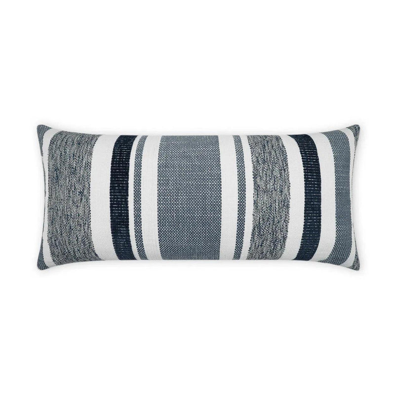 Outdoor Skandia Lumbar Pillow - Indigo Outdoor Pillows LOOMLAN By D.V. Kap