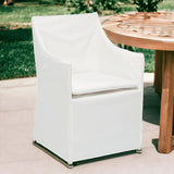 Outdoor Slipcover White Dining Armchair Performance Fabric Outdoor Dining Chairs LOOMLAN By Artesia