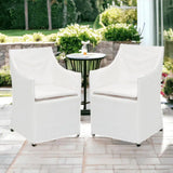 Outdoor Slipcover White Dining Armchair Performance Fabric Outdoor Dining Chairs LOOMLAN By Artesia