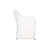 Outdoor Slipcover White Dining Armchair Performance Fabric Outdoor Dining Chairs LOOMLAN By Artesia