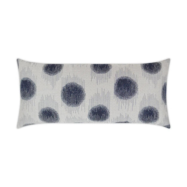 Outdoor Sumatra Dot Lumbar Pillow - Indigo Outdoor Pillows LOOMLAN By D.V. Kap