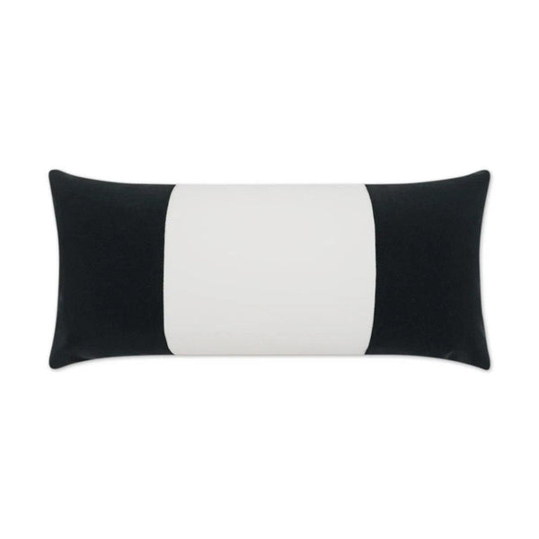 Outdoor Sundance Band Lumbar Pillow - Charcoal Outdoor Pillows LOOMLAN By D.V. Kap