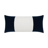 Outdoor Sundance Band Lumbar Pillow - Navy Outdoor Pillows LOOMLAN By D.V. Kap