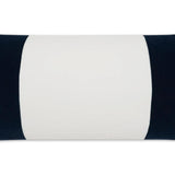 Outdoor Sundance Band Lumbar Pillow - Navy Outdoor Pillows LOOMLAN By D.V. Kap