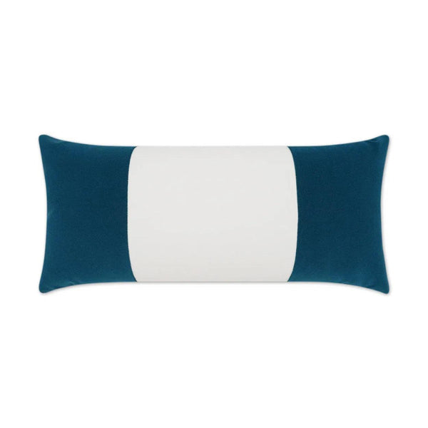 Outdoor Sundance Band Lumbar Pillow - Peacock Outdoor Pillows LOOMLAN By D.V. Kap